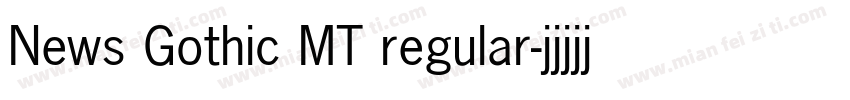 News Gothic MT regular字体转换